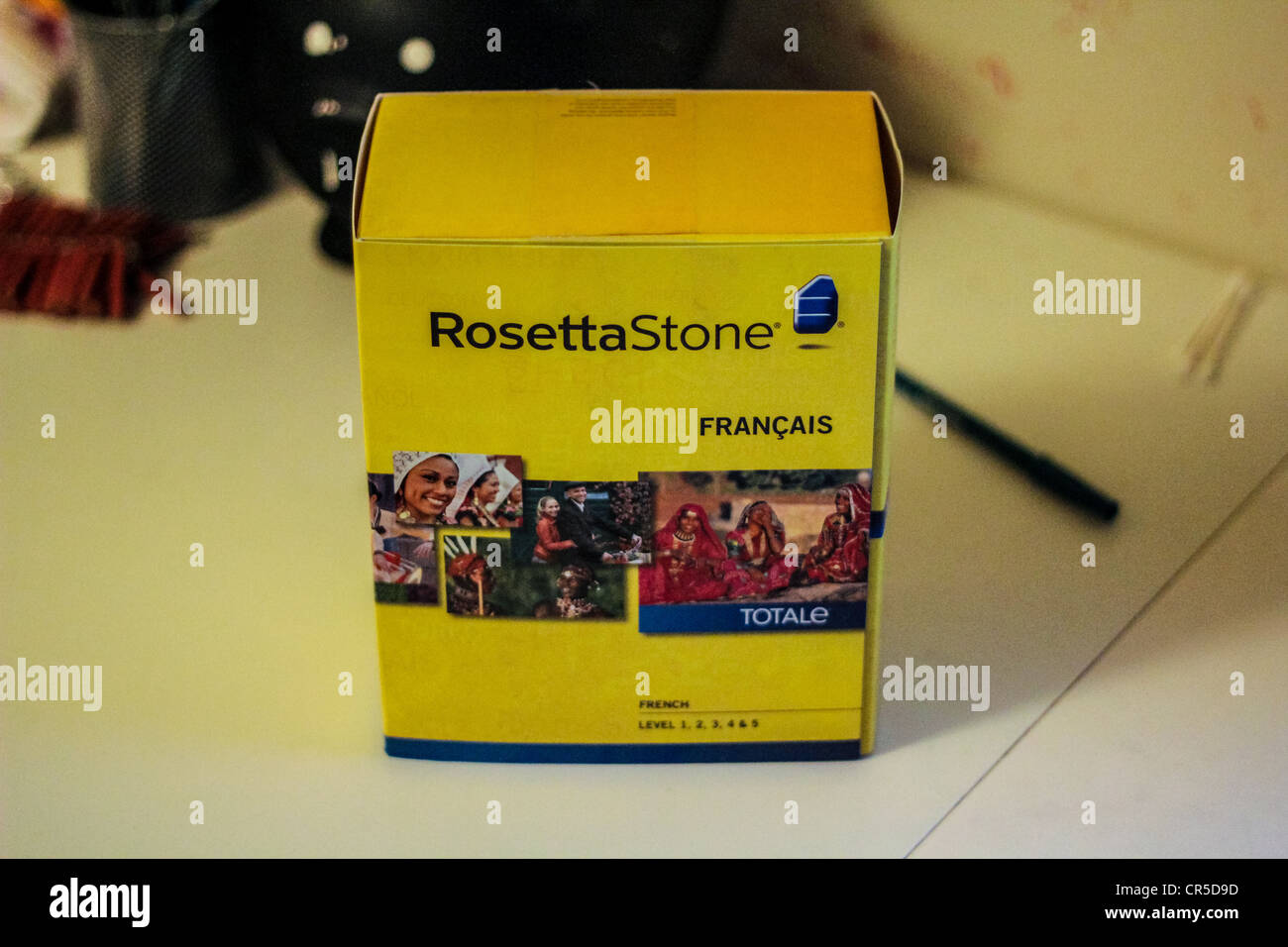 Rosetta stone French Language learning software Stock Photo