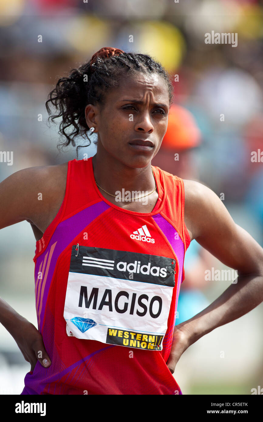 Fantu Magiso (ETH) winner of the Women's 800m at the 2012 NYC Grand Prix, Icahn Stadium, Randall's Island, New York Stock Photo