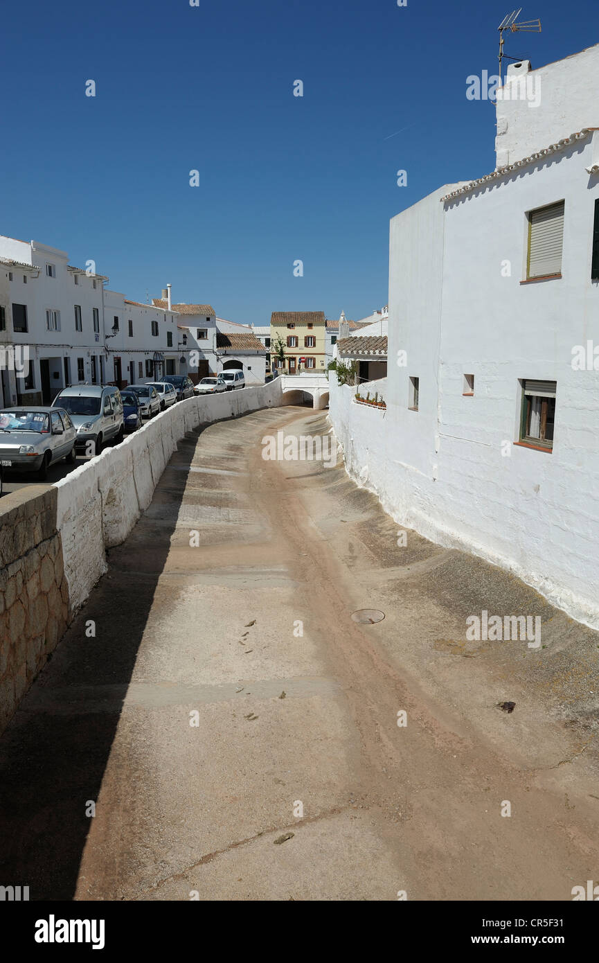 dry river bed es mercadel menorca spain Stock Photo Alamy