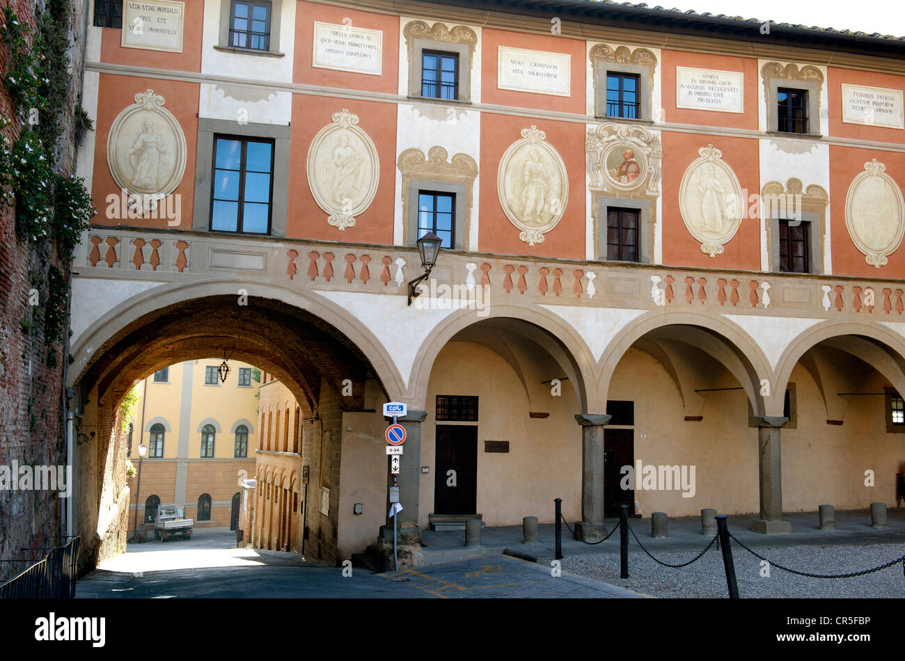Italy, Tuscany, Lower Valdarno, San Miniato, Piazza della Repubblica, the Seminario (seminary) Stock Photo