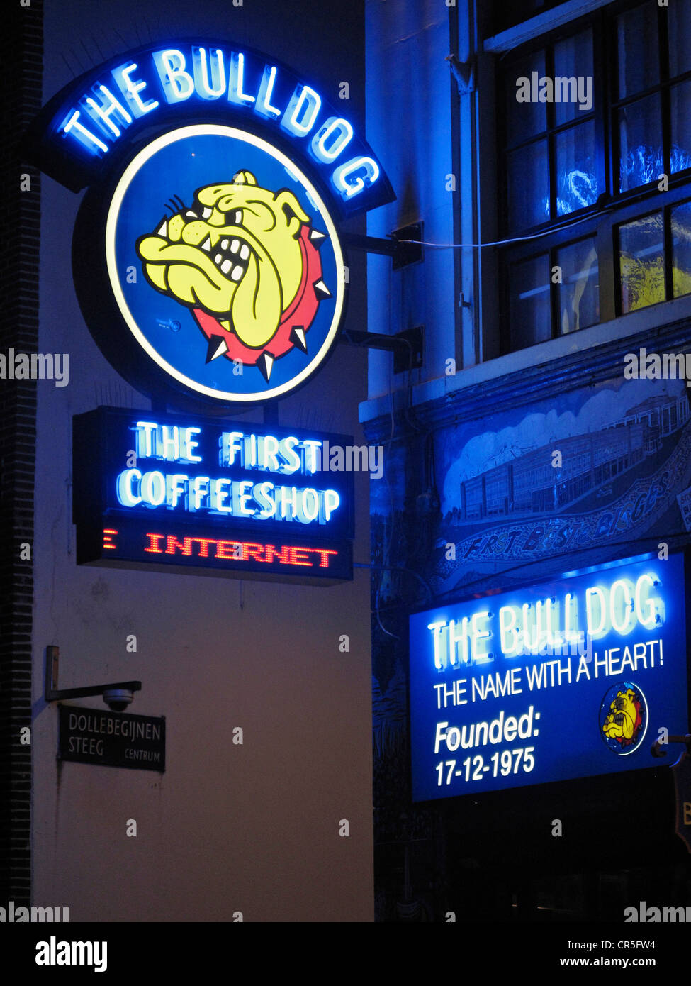 Netherlands, Amsterdam, Red Light District, The Bulldog coffeeshop Stock Photo