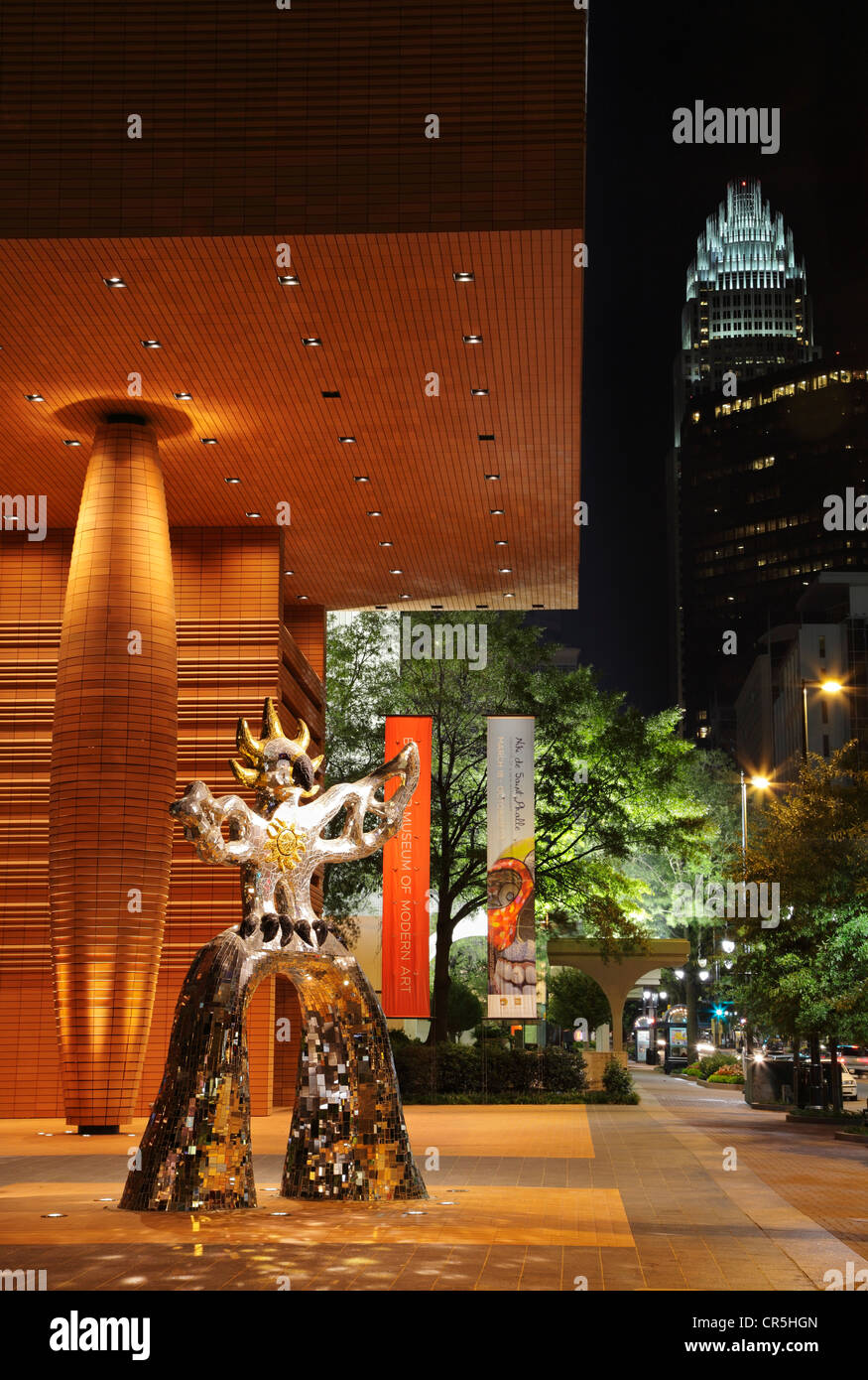 Firebird Sculpture On Tryon Downtown Charlotte Black & White Wall Art