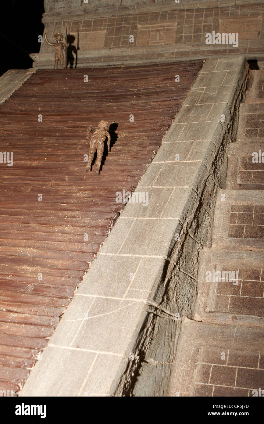 Guinness World Record for the largest chocolate sculpture. An ancient Mayan temple Stock Photo