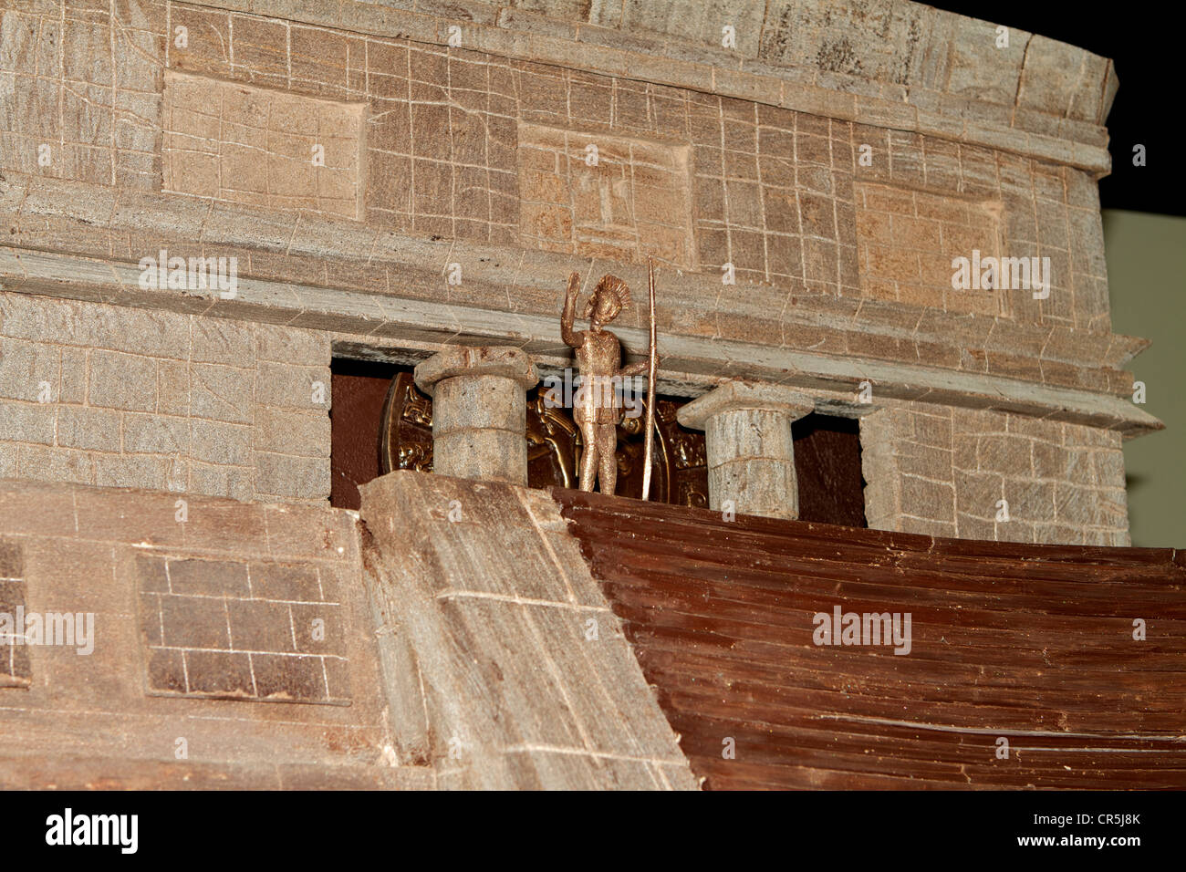 Guinness World Record for the largest chocolate sculpture. An ancient Mayan temple Stock Photo