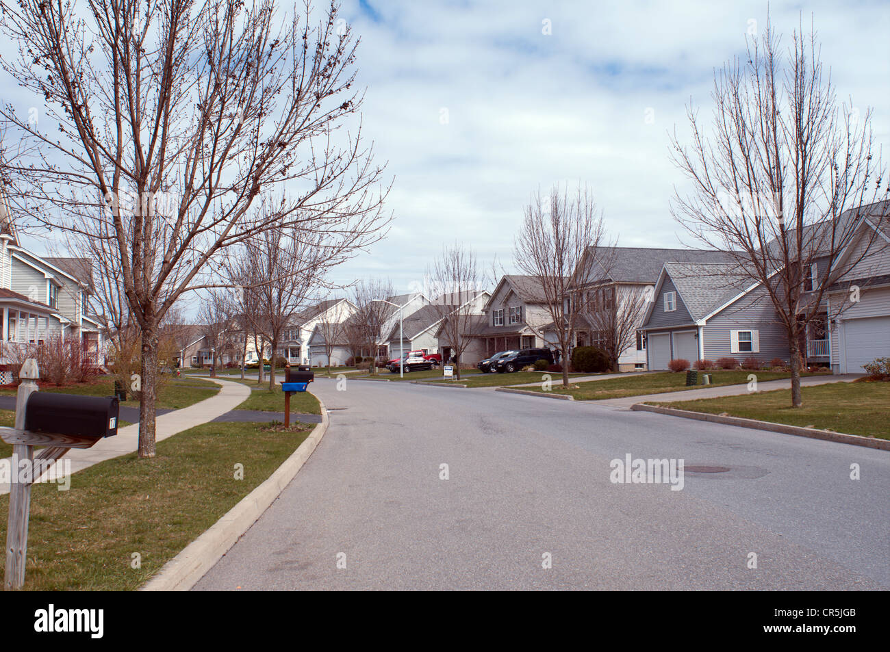 Peaceful American neighborhood during spring, South Burlington, Vermont