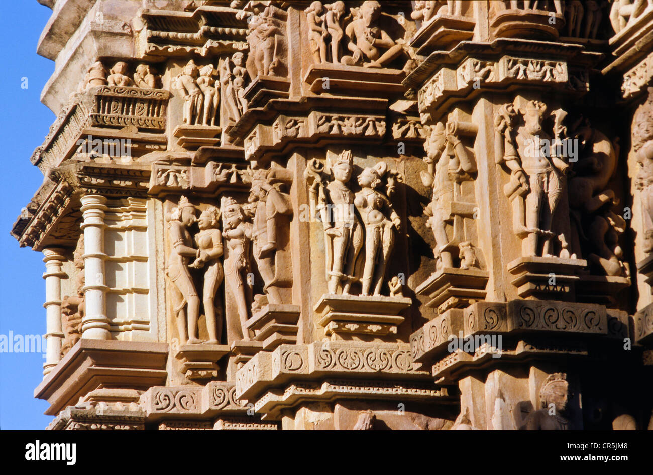 Stone carvings depicting scenes from the Kamasutra, Khajuraho temples