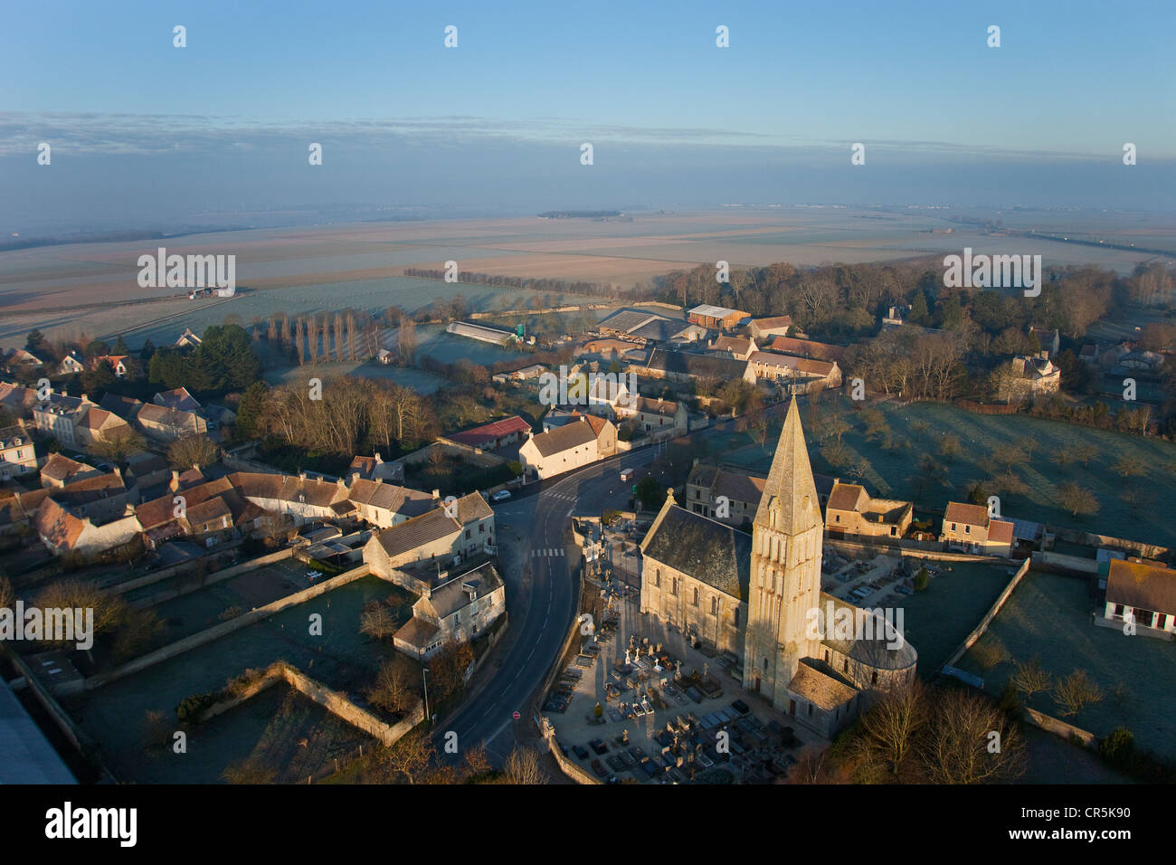 France, Calvados, Beny sur Mer (aerial view) Stock Photo