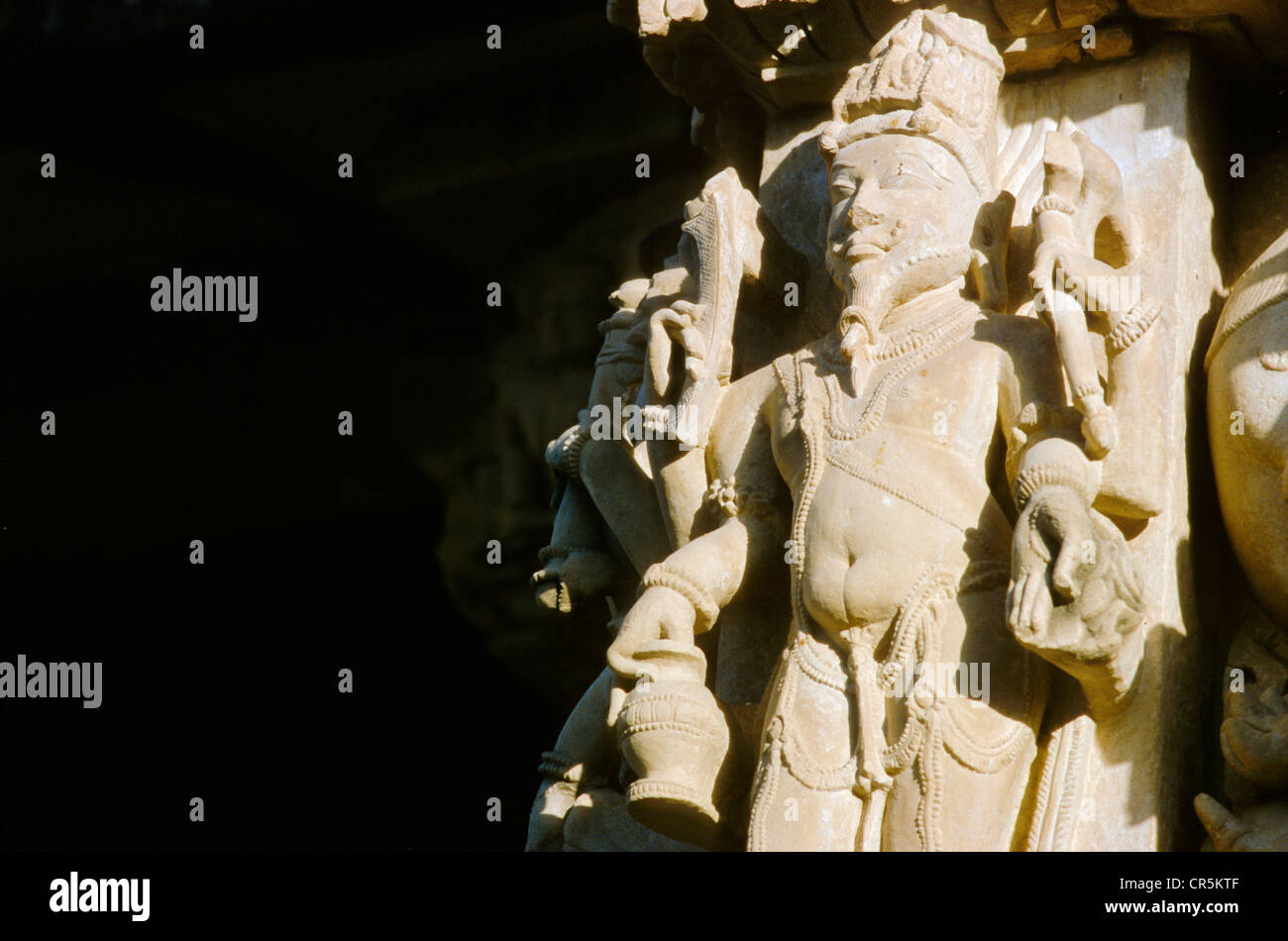 Stone carvings with scenes from Kamasutra, Khajuraho temples, Khajuraho, Madhya Pradesh, India, Asia Stock Photo