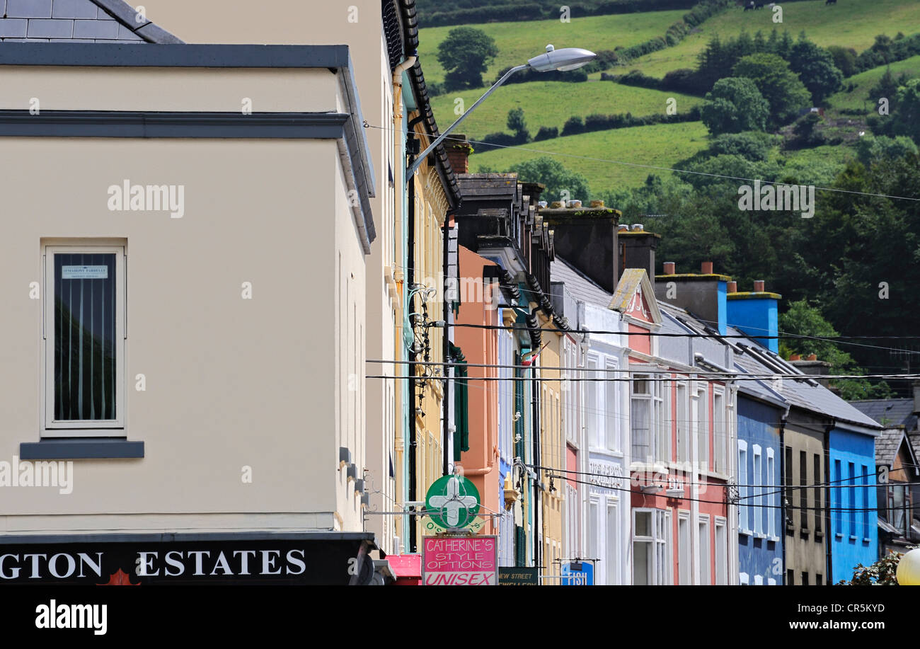 Colourful houses, Bantry, County Cork, Republic of Ireland Stock Photo
