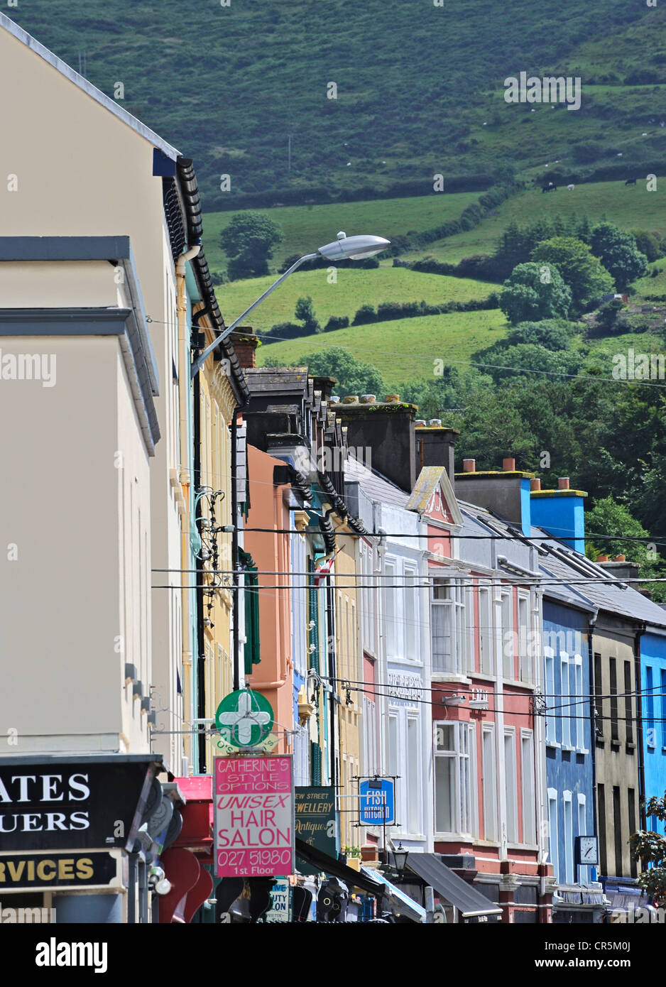 Colourful houses, Bantry, County Cork, Republic of Ireland Stock Photo