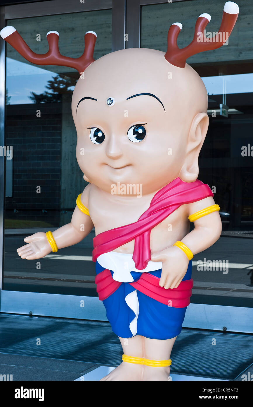 Japan, Honshu Island, Kinki Region, city of Nara, Sento-Kun enthroned mascot of Nara 2010 Stock Photo