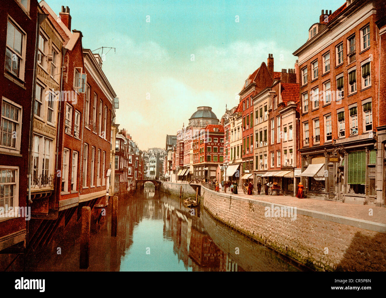 The Steiger canal, Rotterdam, Holland, circa 1900 Stock Photo