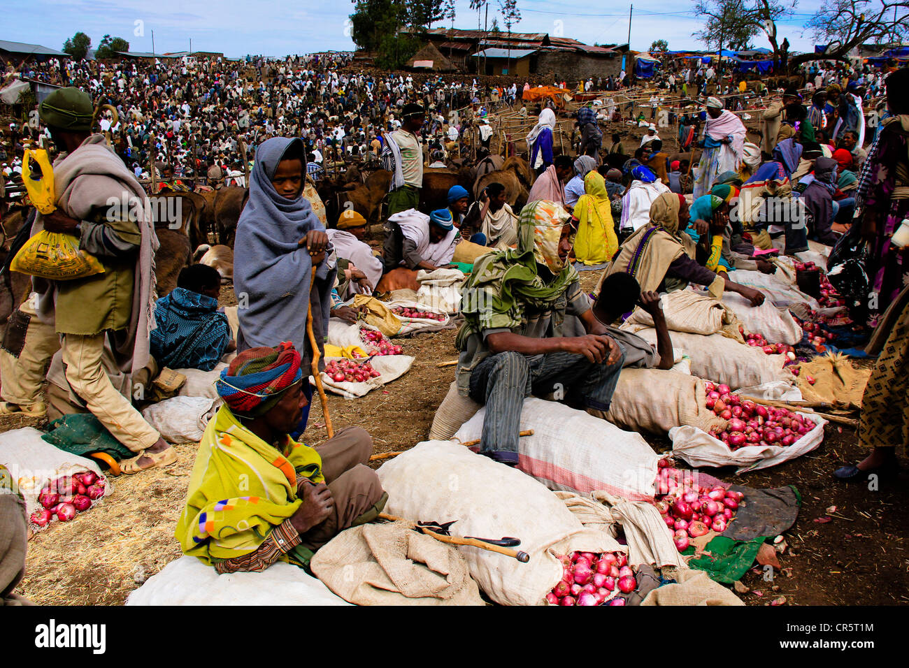 Market in Lalibela, Ethiopia, Africa Stock Photo