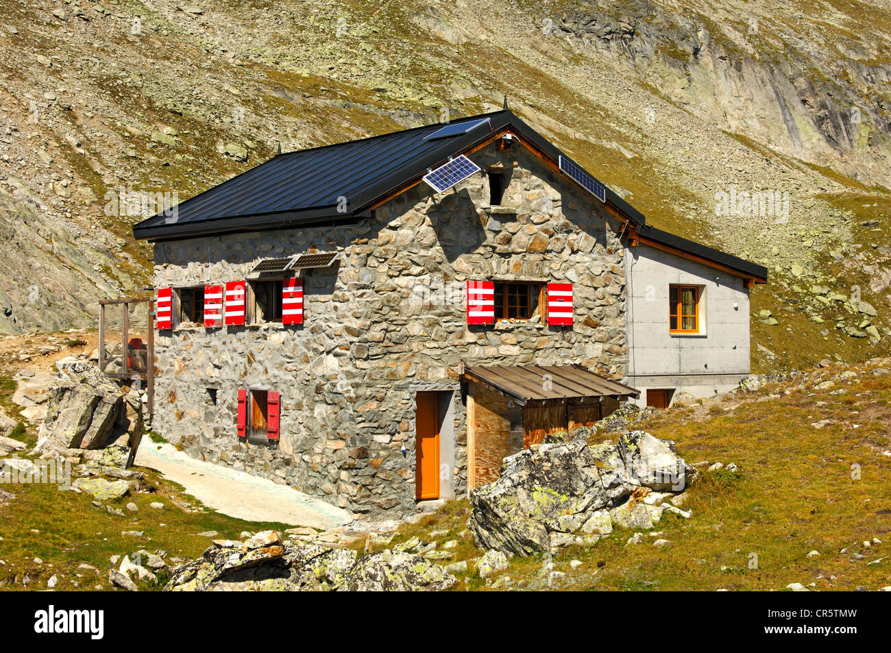 Wiwanni Mountain Hut, Ausserberg, Valais, Switzerland, Europe Stock Photo