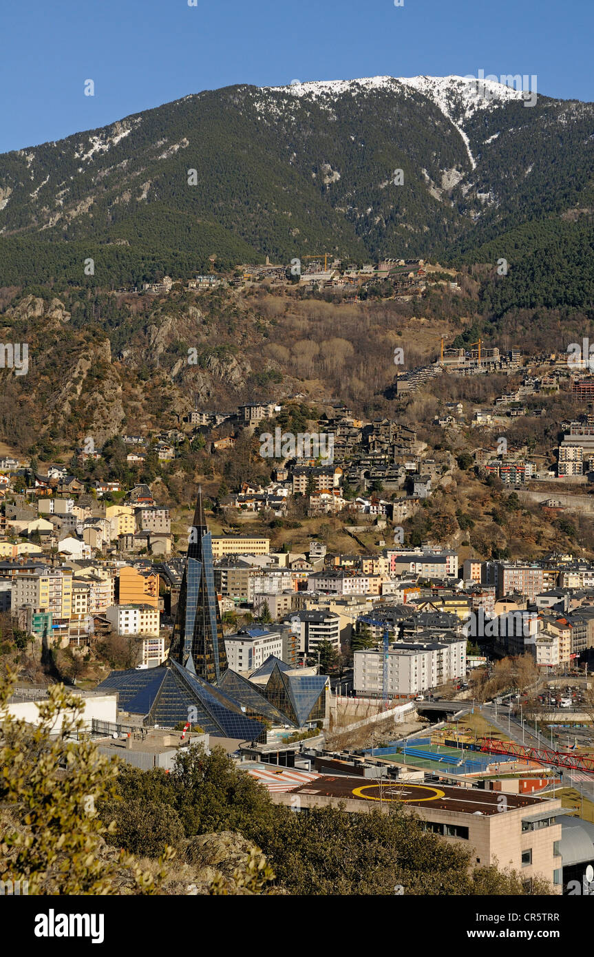 Caldea Thermal Spa, Escaldes-Engordany, Principality of Andorra, Europe Stock Photo