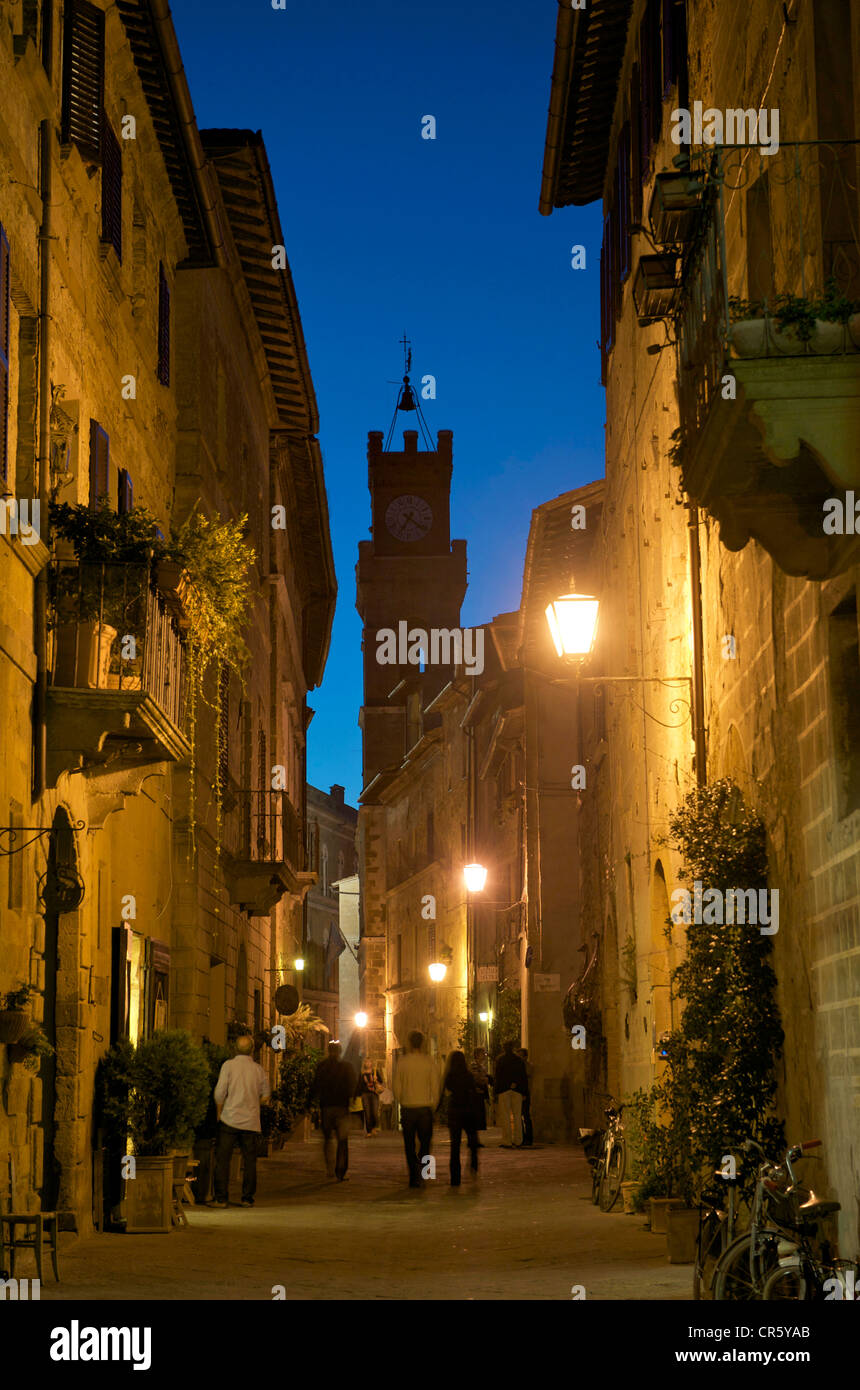Italy, Tuscany, Val d'Orcia, Pienza, historical centre UNESCO World Heritage Stock Photo