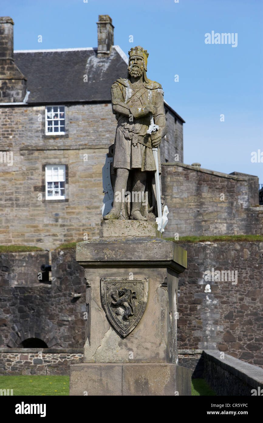 robert the bruce statue outside stirling castle scotland uk Stock Photo