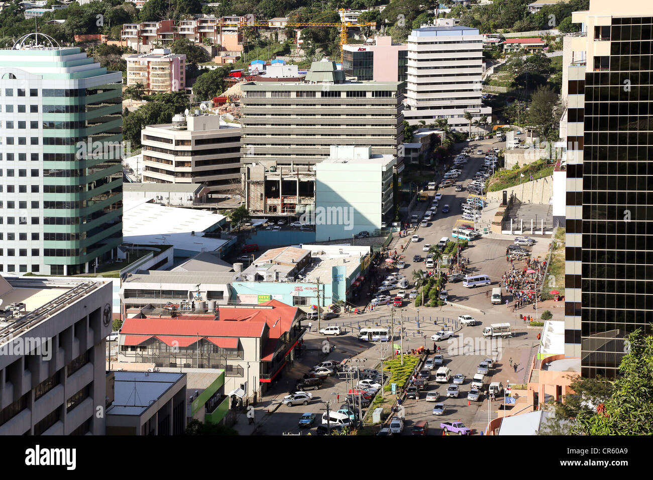 downtown Port Moresby, Capitol of Papua New Guinea Stock Photo