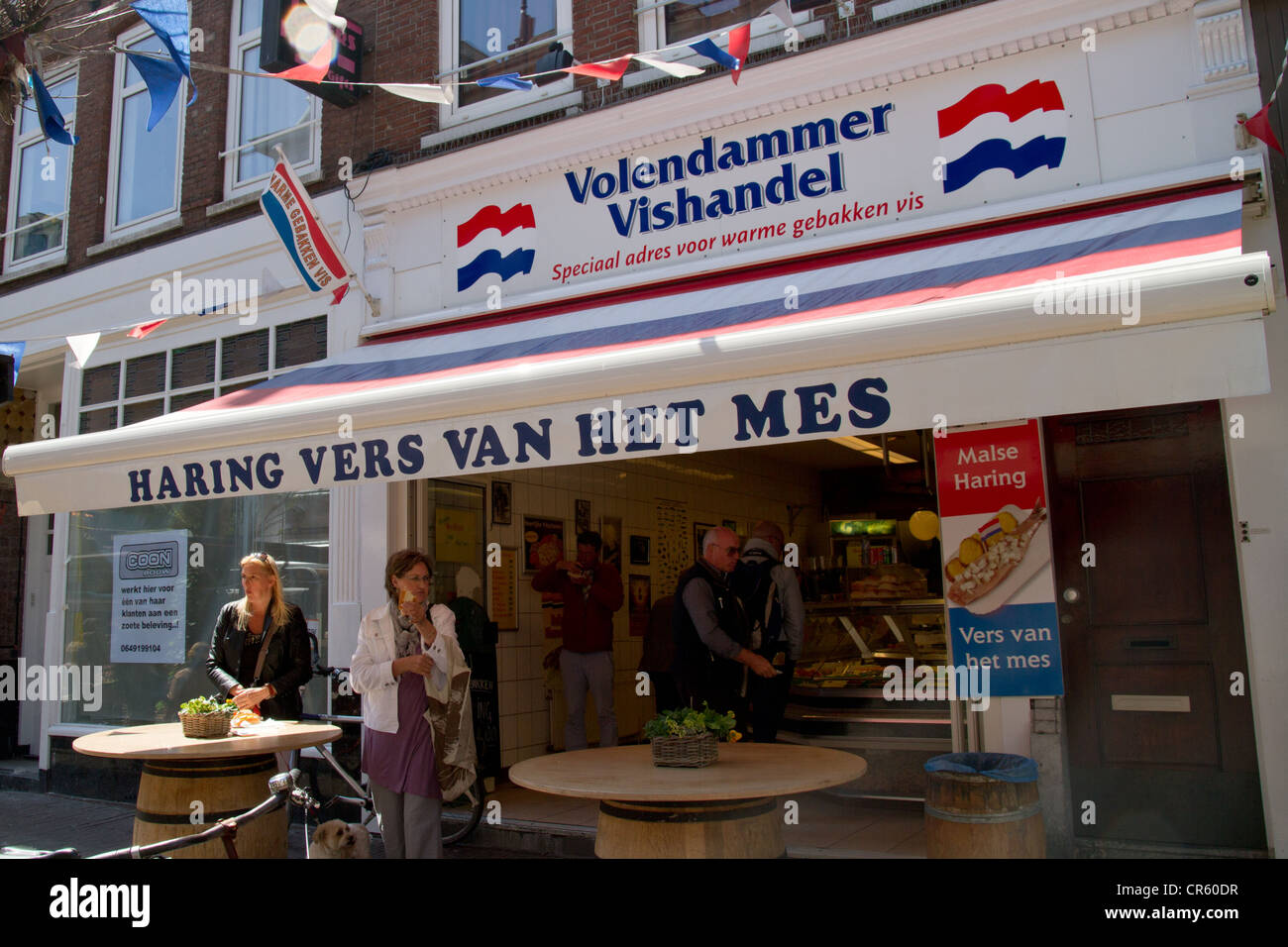Traditional Herring fish shop in Amsterdam Stock Photo