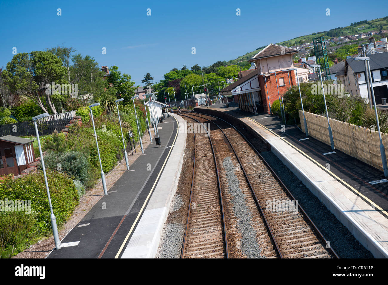 Whitehead railway station, County Antrim Northern Ireland Stock Photo