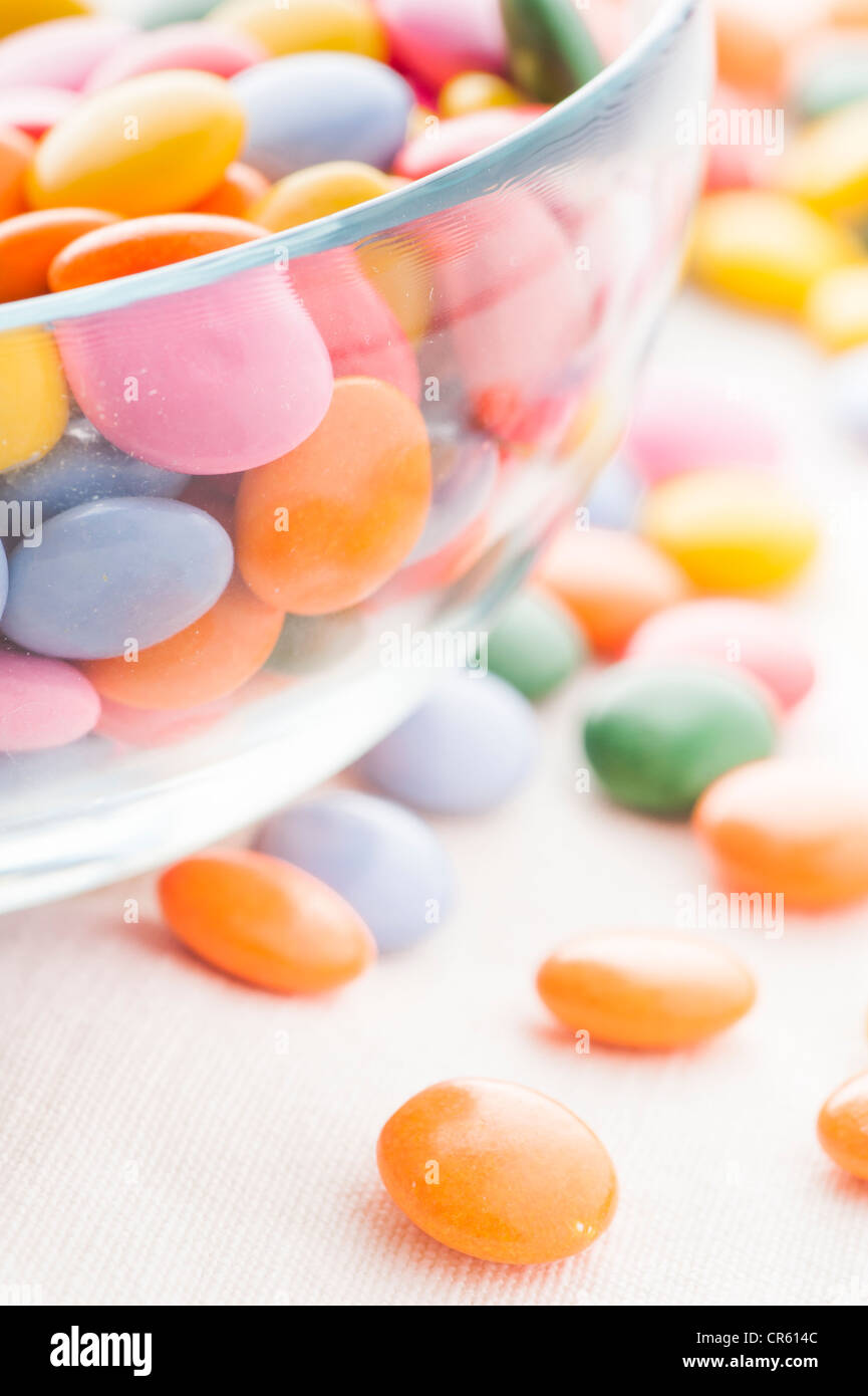 Close up of multicolored candy Stock Photo