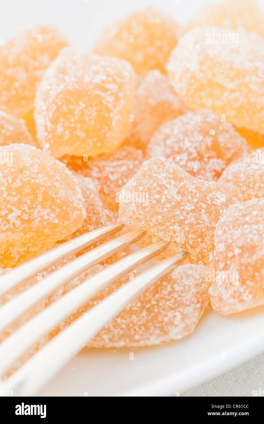 Dried ginger coated with sugar Stock Photo Alamy