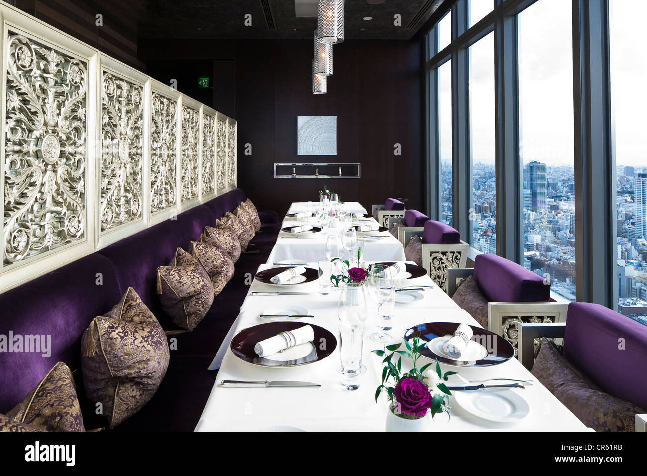 Japan, Honshu Island, Tokyo, Mandarin Oriental Hotel, the French Michelin starred restaurant Signature Stock Photo