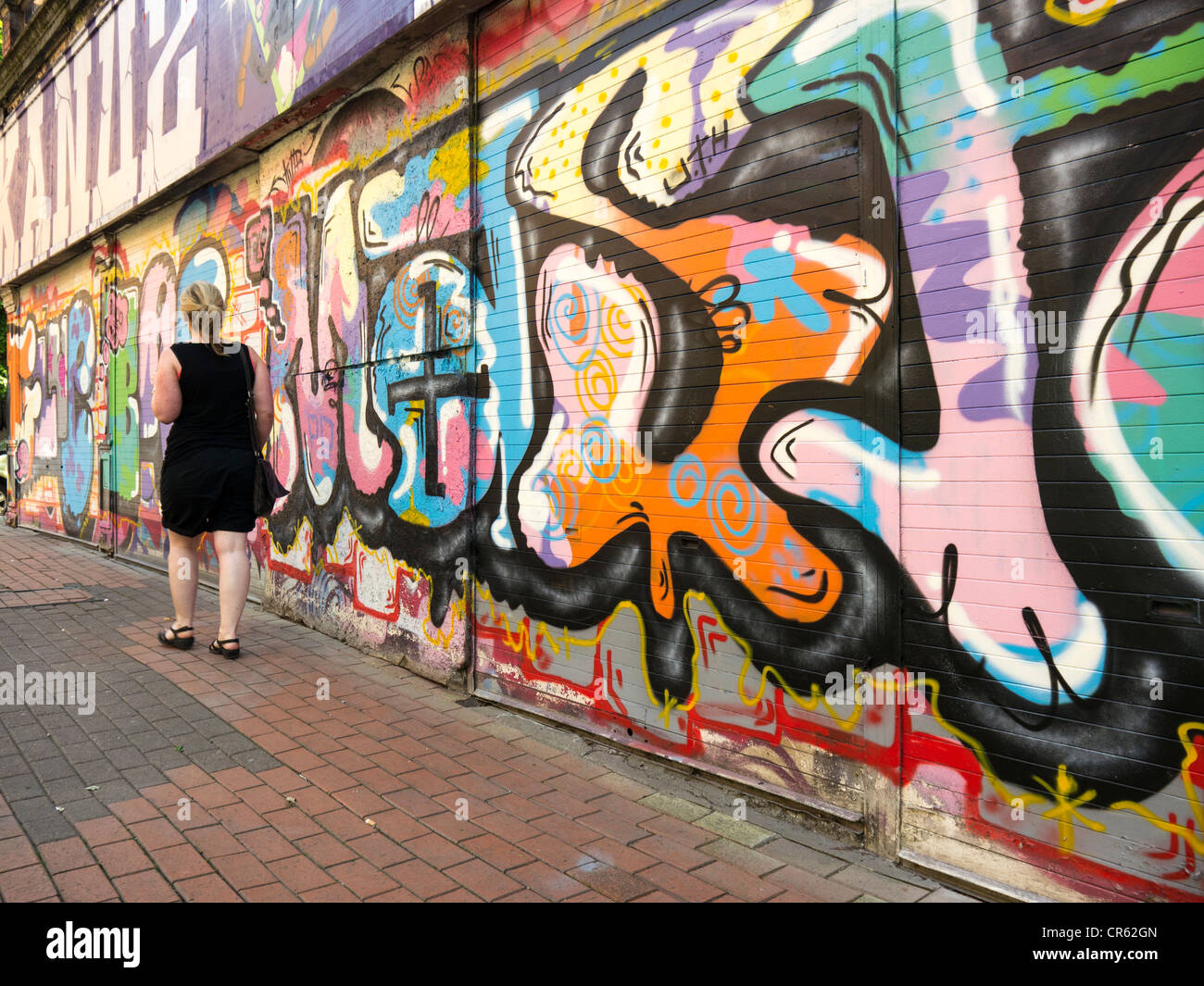 Graffiti on Lower Garfield Street Belfast Northern Ireland Stock Photo