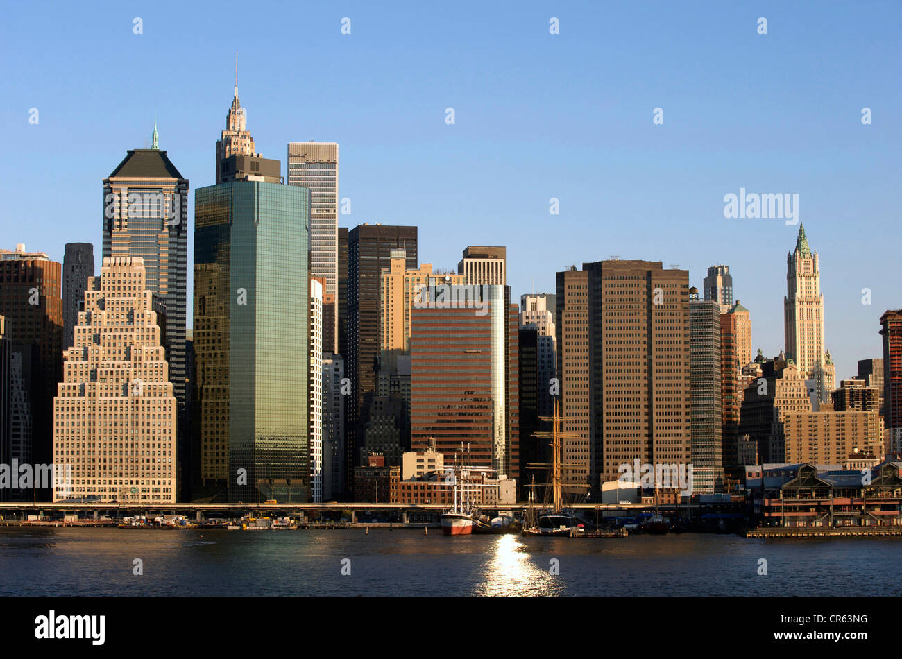 United States, New York City, Manhattan with East River Stock Photo - Alamy