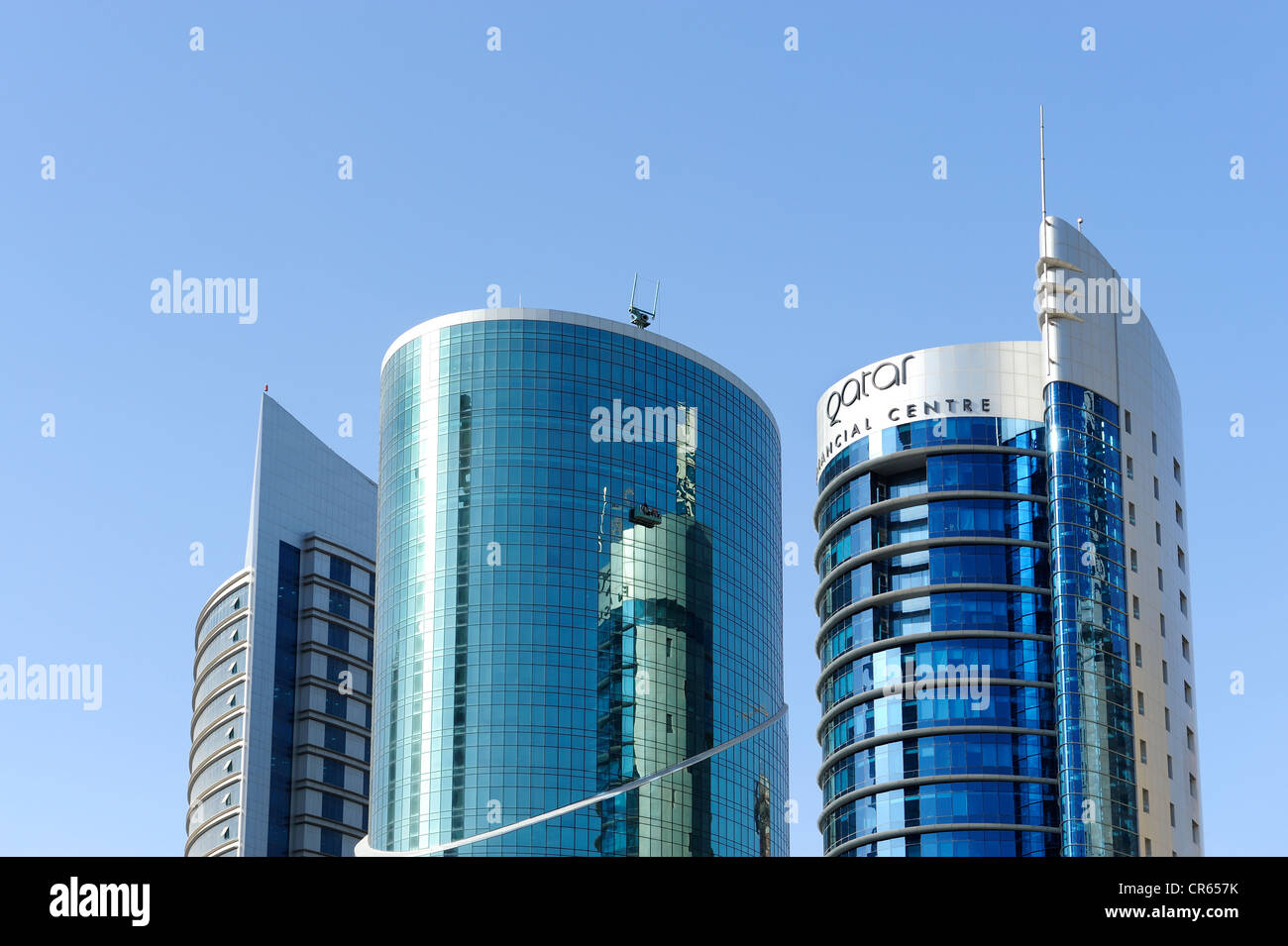 Financial Centre in Doha, Qatar, Arabian Peninsula, Persian Gulf, Middle East, Asia Stock Photo