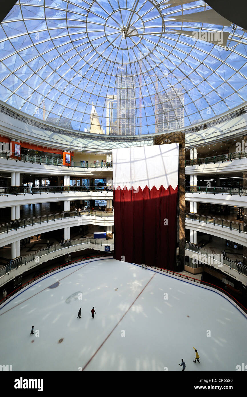Iceskating rink in the City Centre Mall, Doha, Qatar, Arabian
