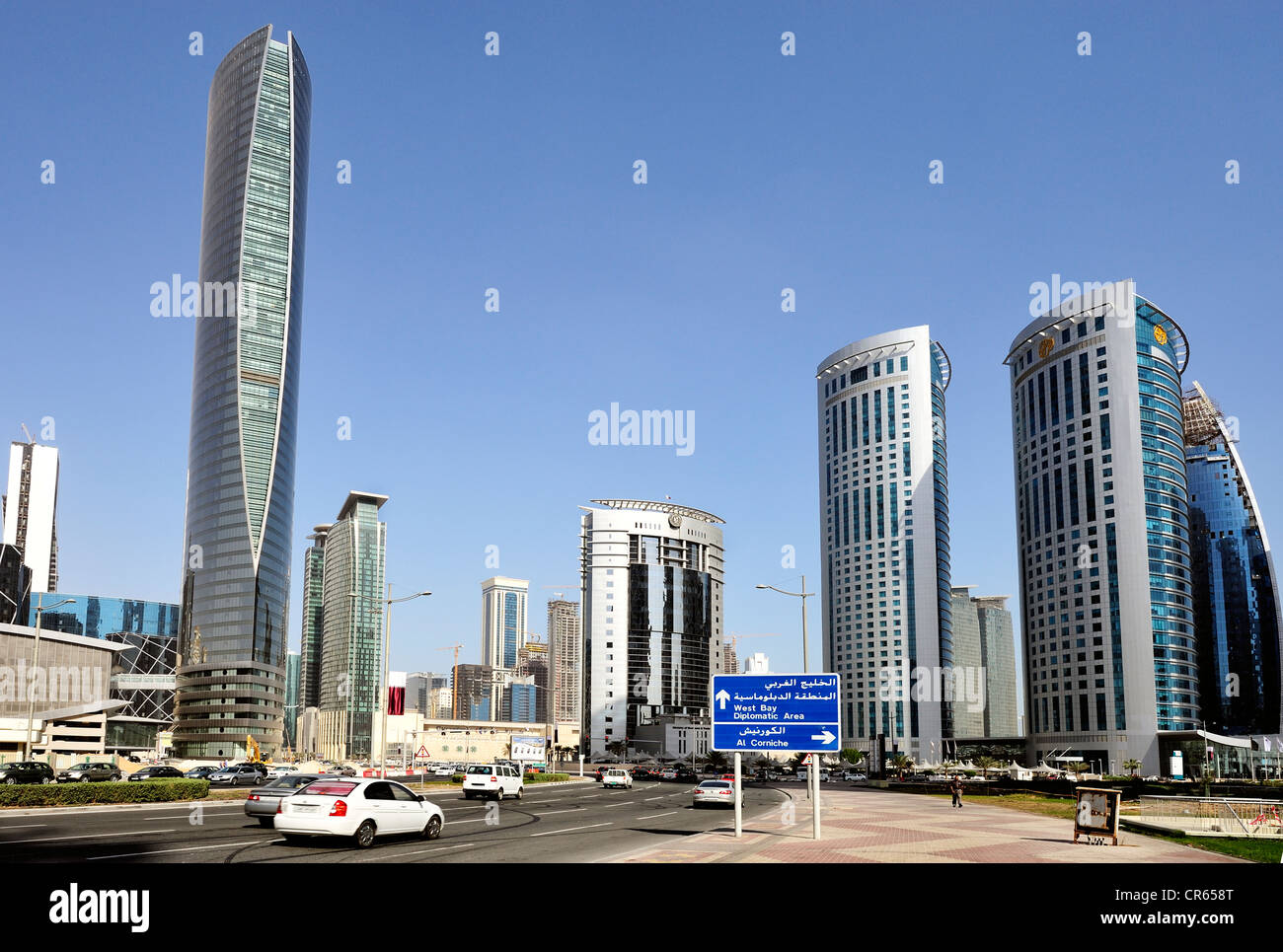 Office buildings at the Majlis Al Taawon Street, Doha, Qatar, Qatar