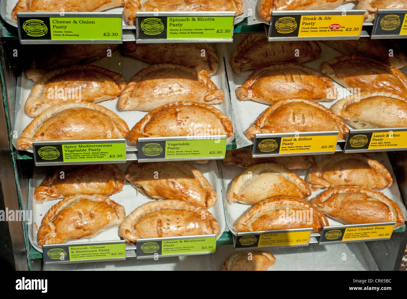 St. Ives, Cornwall, England, UK Traditional Cornish Pasties on