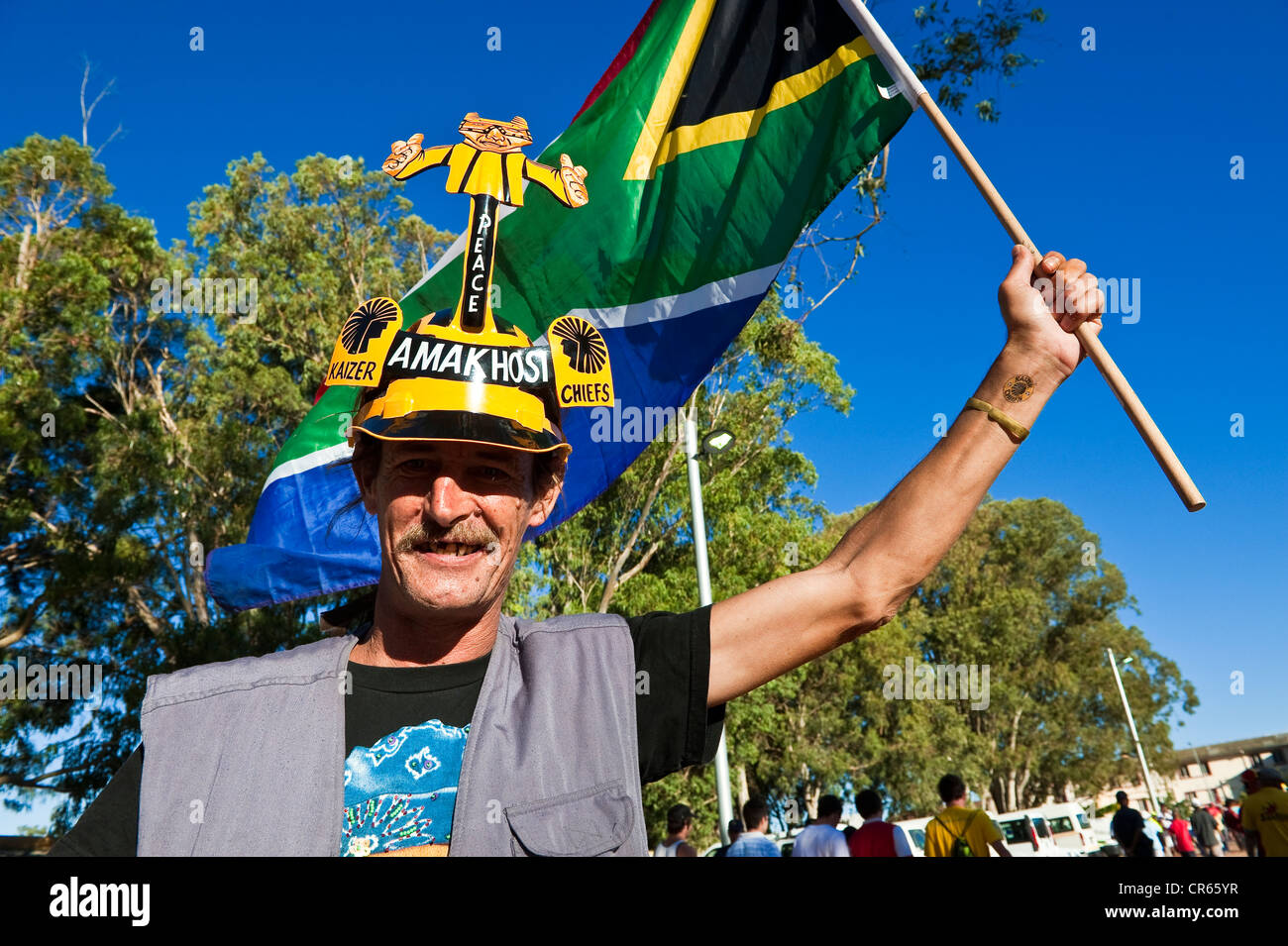 South Africa, Western Cape, Cape Town, football fans coming out of the stadium Stock Photo Alamy