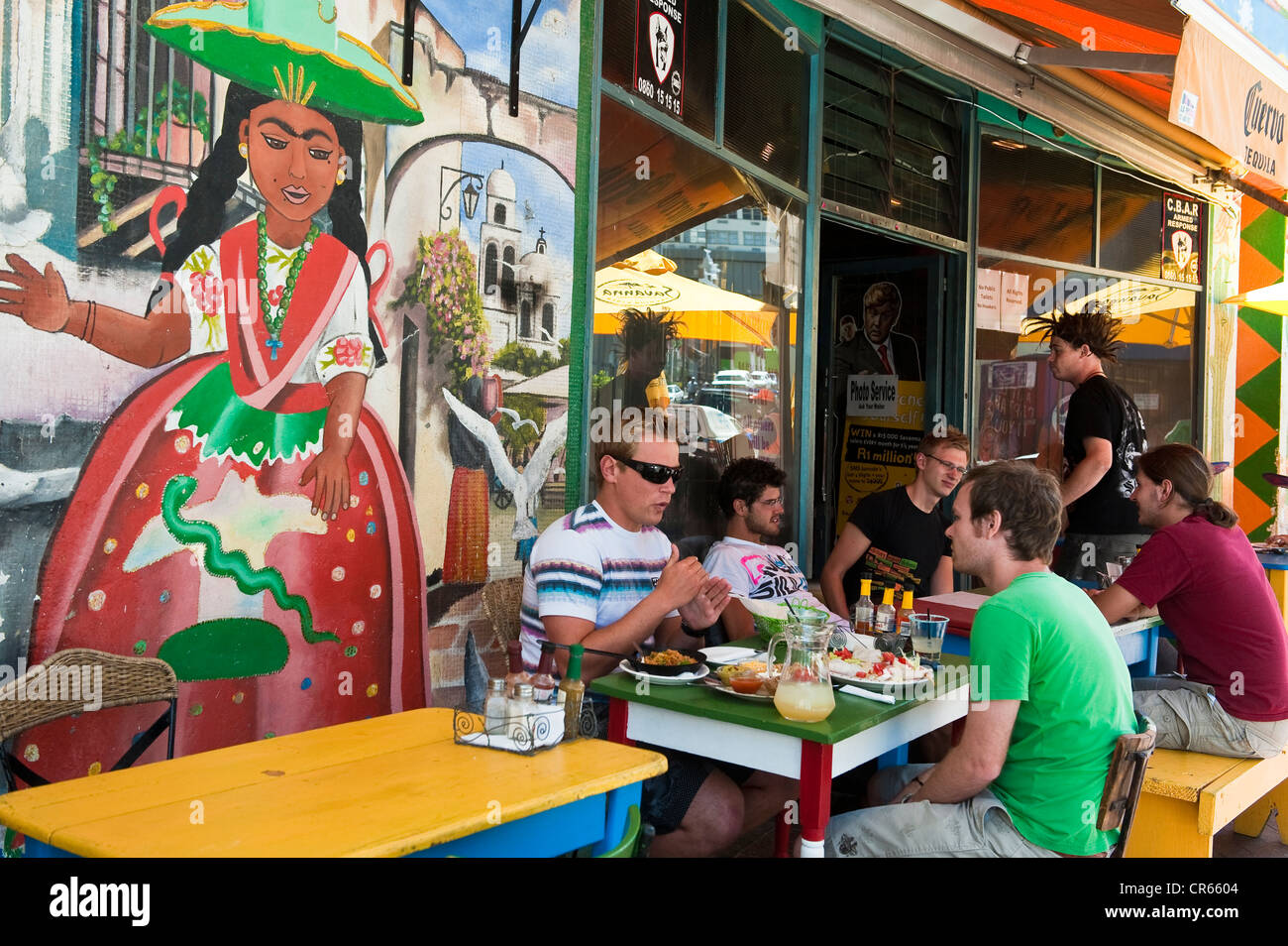 South Africa, Western Cape, Cape Town, Long street, restaurant Stock