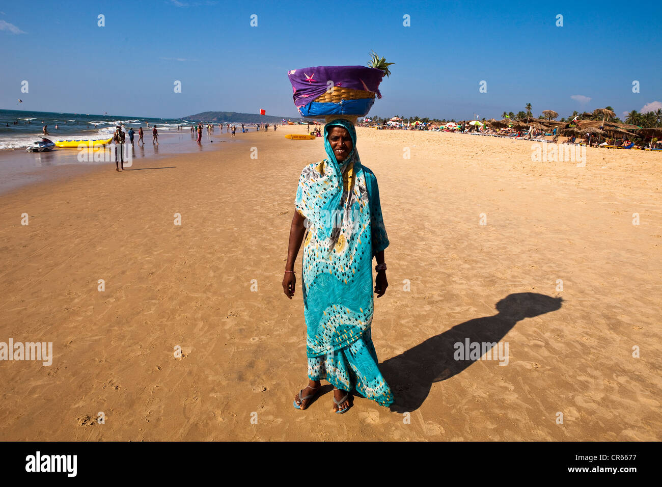 India, Goa State, Calangute, the beach Stock Photo
