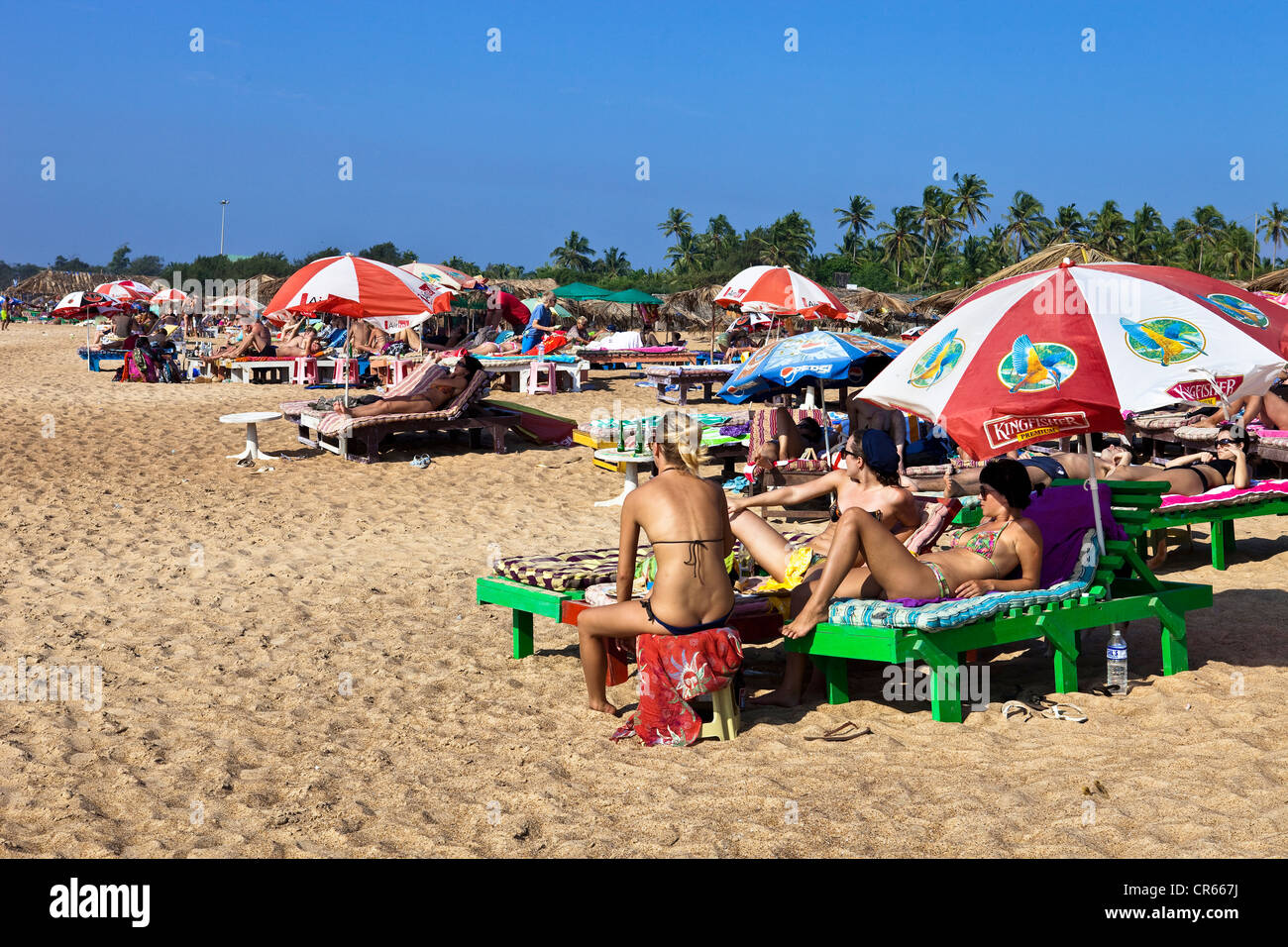India, Goa State, Calangute, the beach Stock Photo