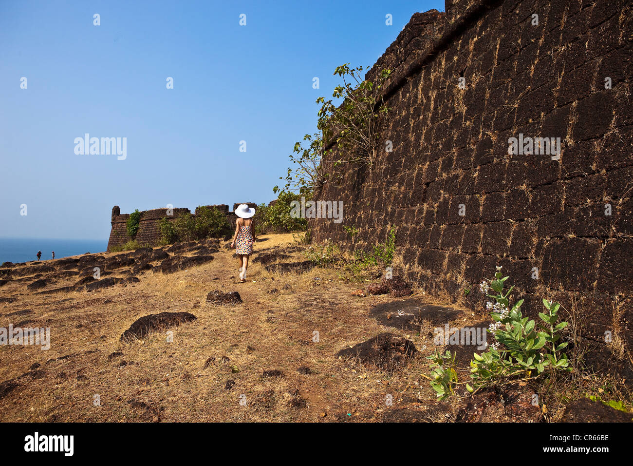 India, Goa State, Vagator, Chapora Fort Stock Photo
