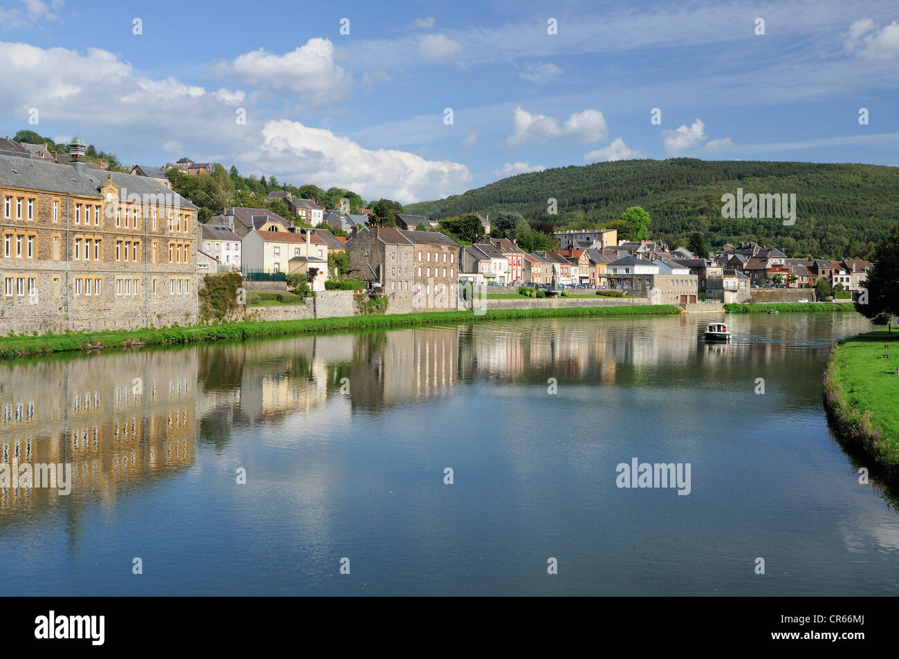 Meuse river at Montherme',  Ardennes Stock Photo