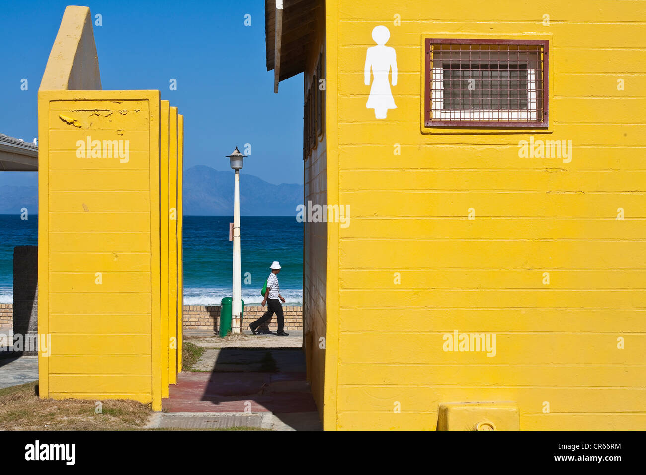 South Africa, Western Cape, Cape Town, on the road of the Cape Peninsula, Fish Hoek, beach Stock Photo