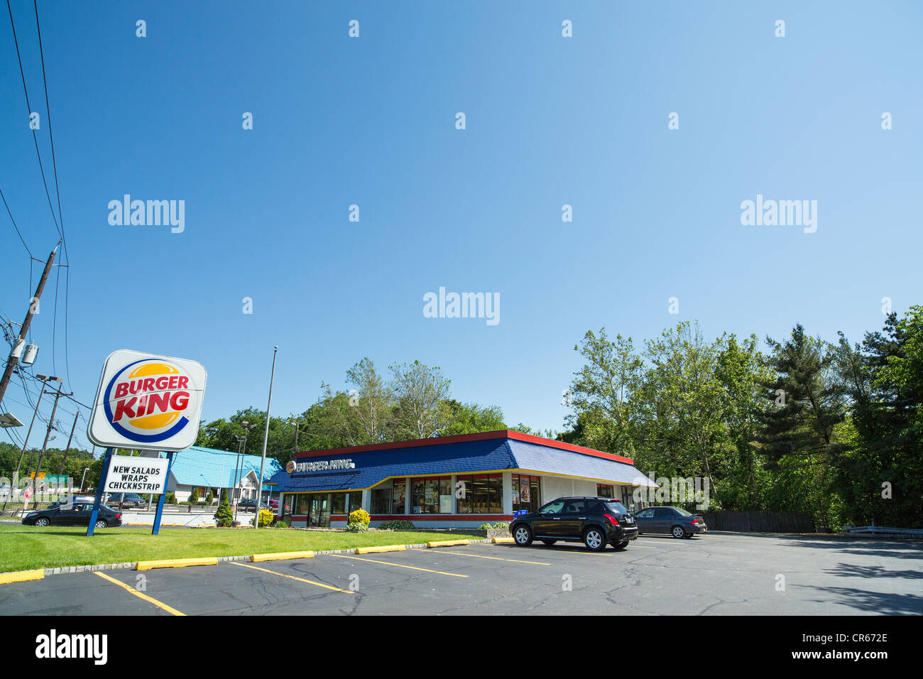 Burger King fast food restaurant in Little Falls, New Jersey - as seen from  Route 46 East Stock Photo - Alamy