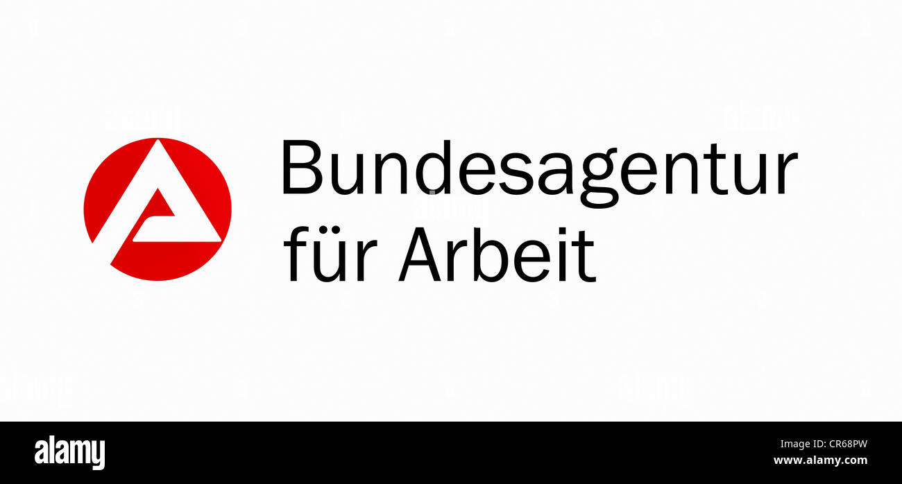 Sign with logo: Bundesagentur fuer Arbeit or Federal Employment Agency Stock Photo