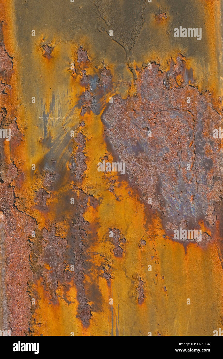 Corroded metal plate Stock Photo