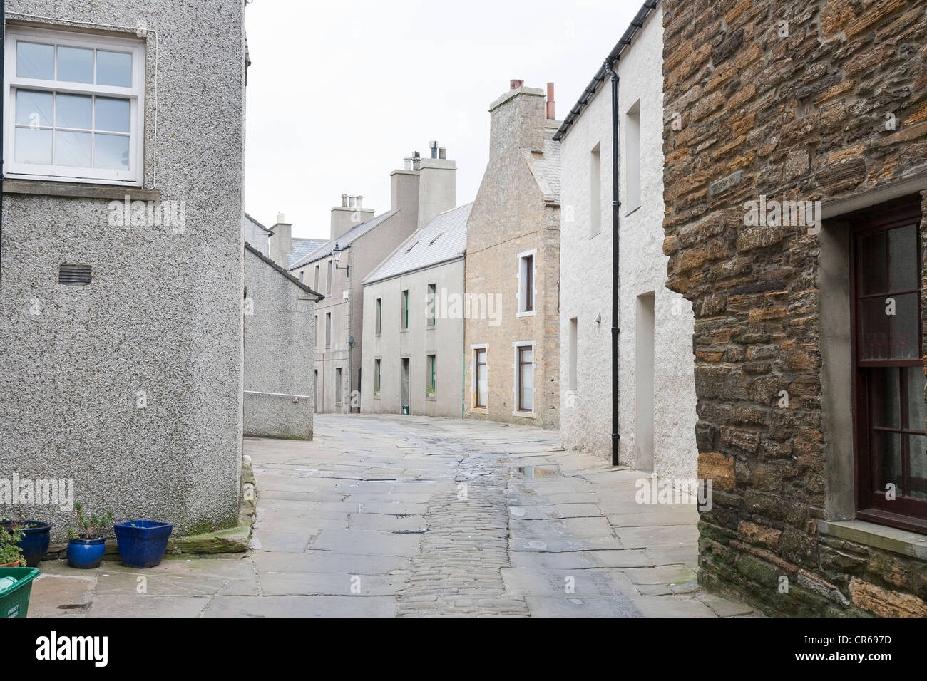 An urban street in Stromness on the Orkney Isles Stock Photo Alamy