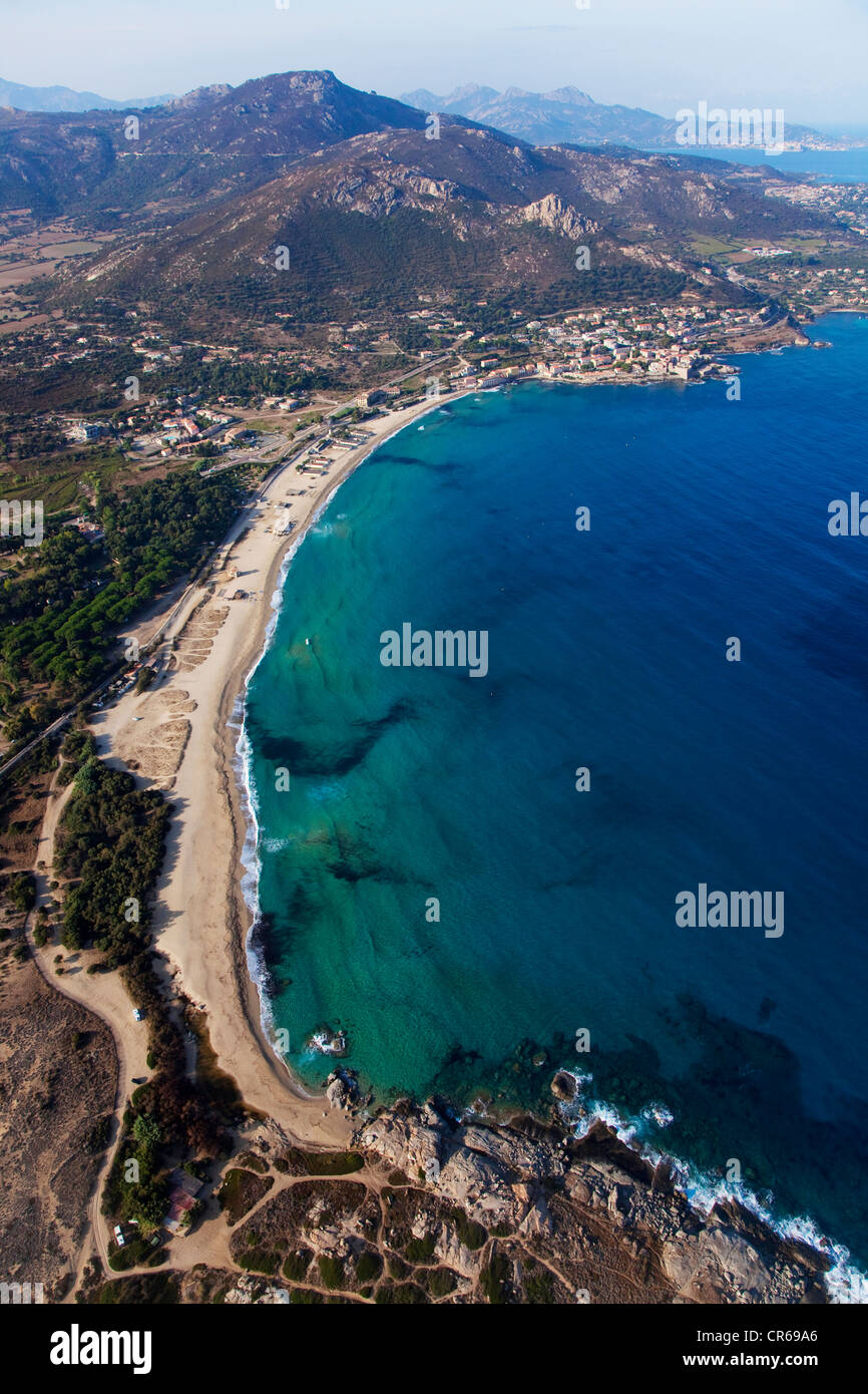France Haute Corse Beach And Baie Dalgajola Aerial View