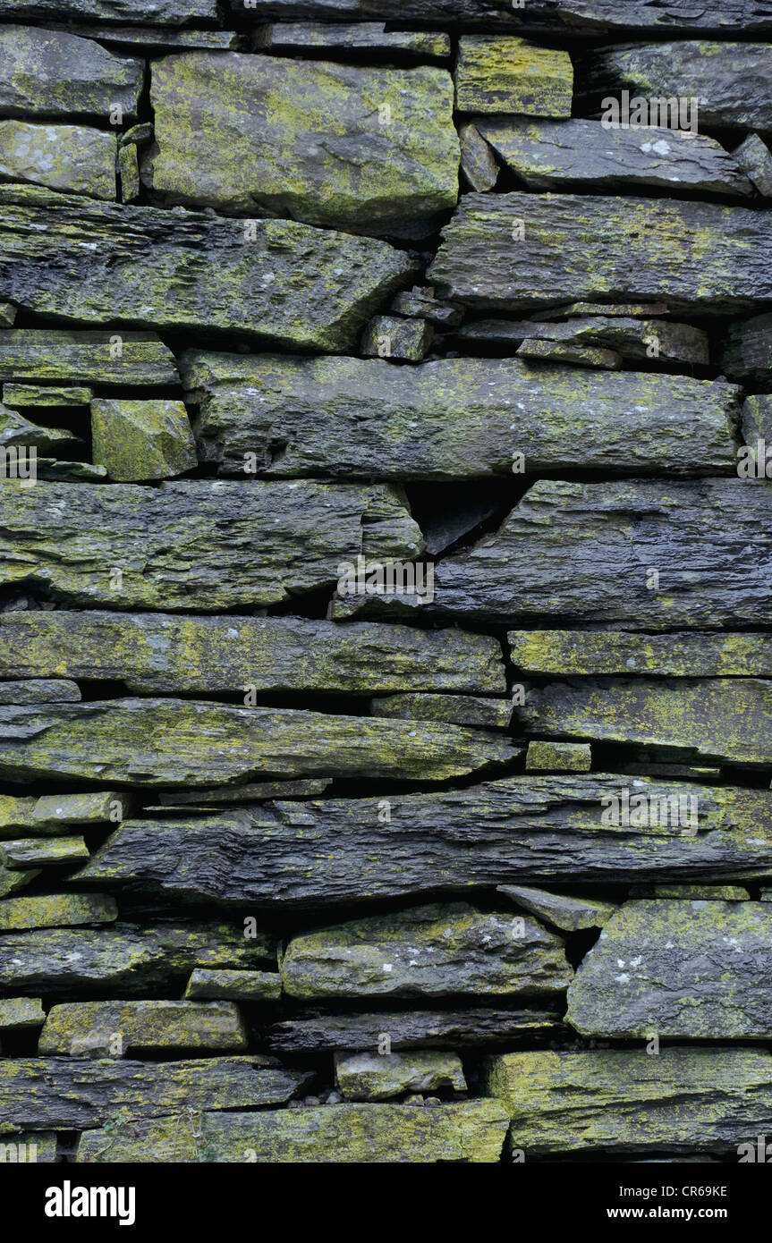 Slate, natural stone wall, background Stock Photo - Alamy