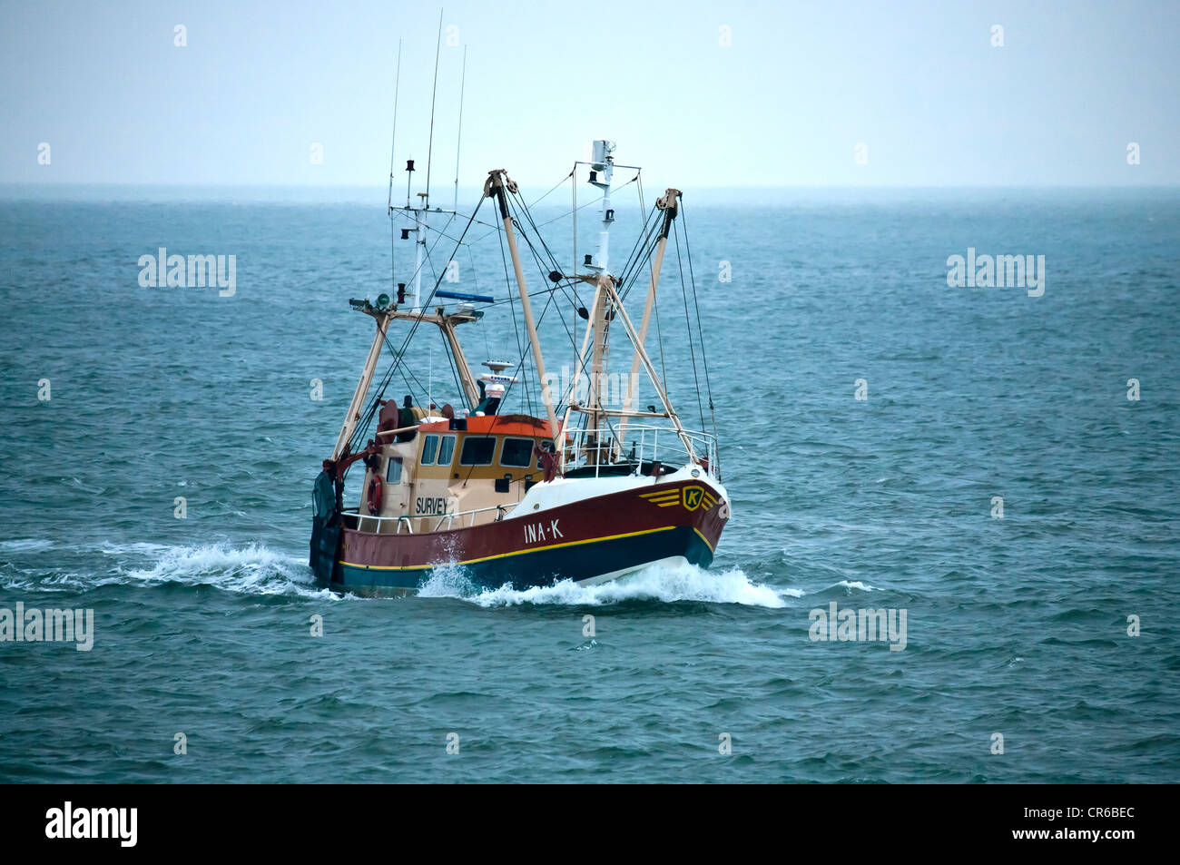 Converted Trawler now Used as Survey Vessel Passing the End of the Pier ...