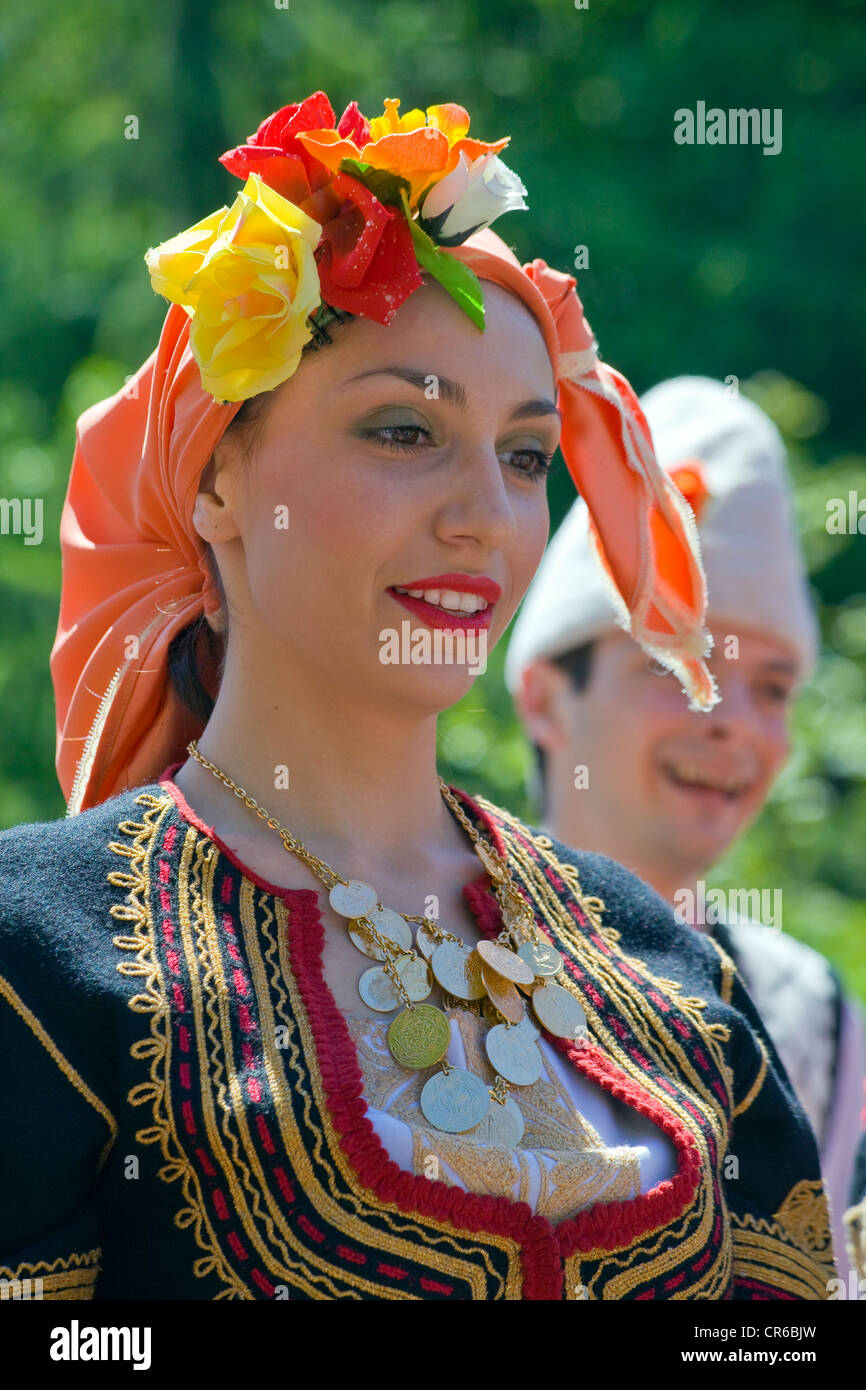 Mayday Folk Dancers in Sofia Bulgaria Stock Photo
