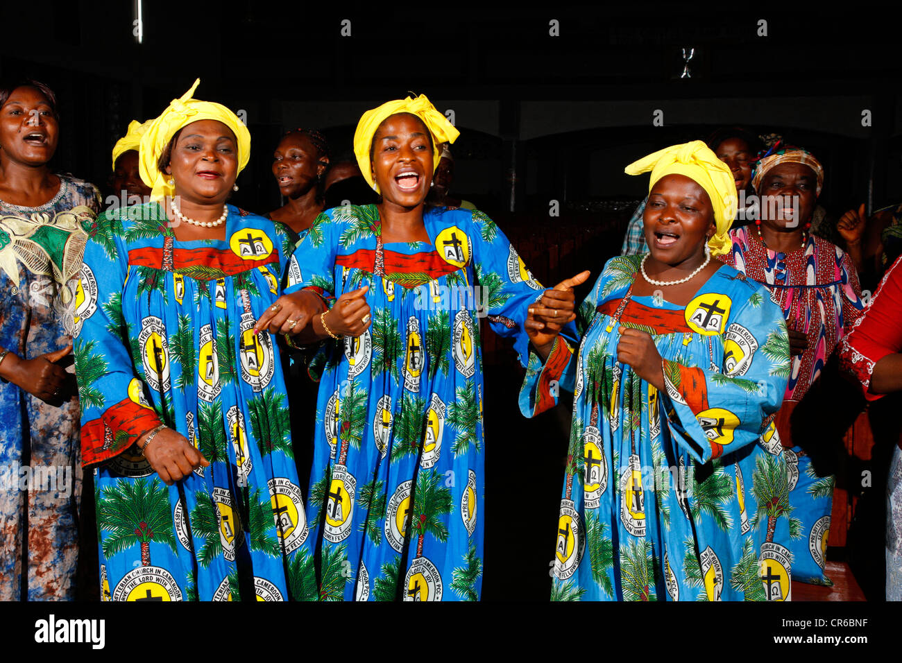Women dancing and singing, Kumba, Cameroon, Africa Stock Photo Alamy