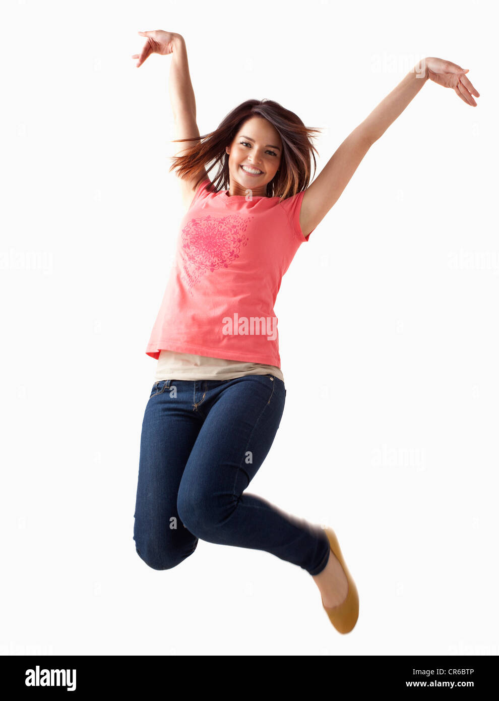 Portrait of young happy woman Stock Photo